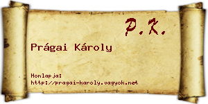 Prágai Károly névjegykártya